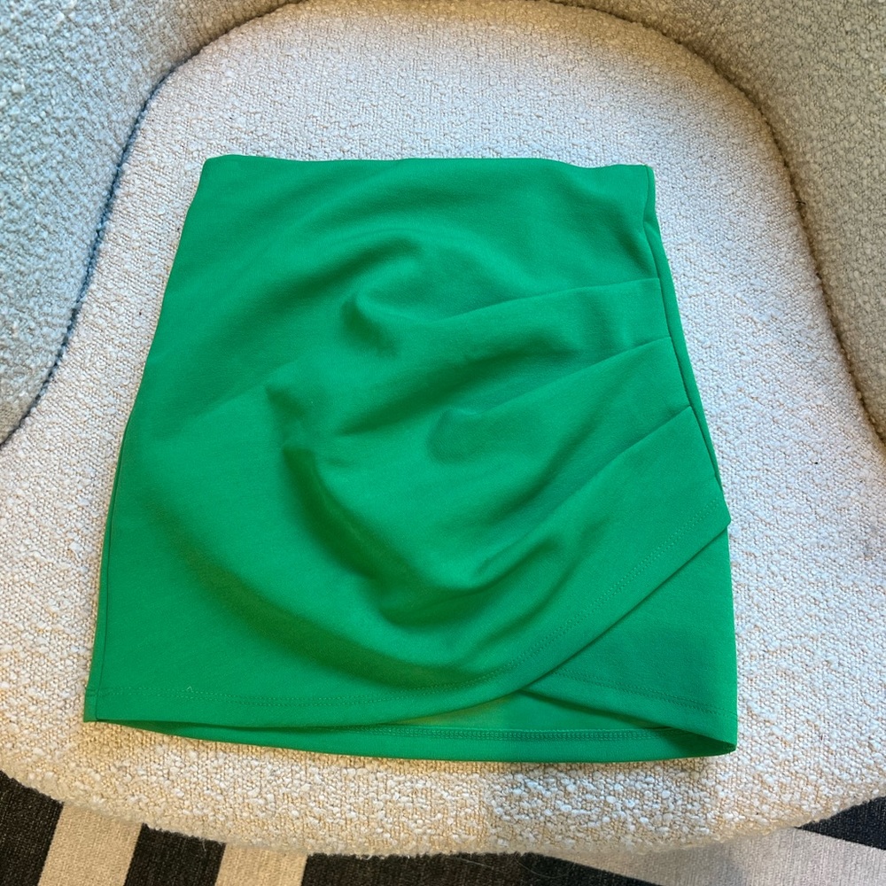COPY - Zara ruched green mini